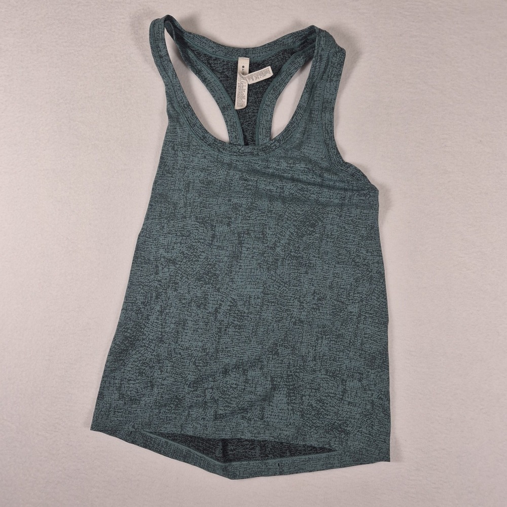 Athleta Momentum Seamless Tank Top S Teal Space-Dye Racerback